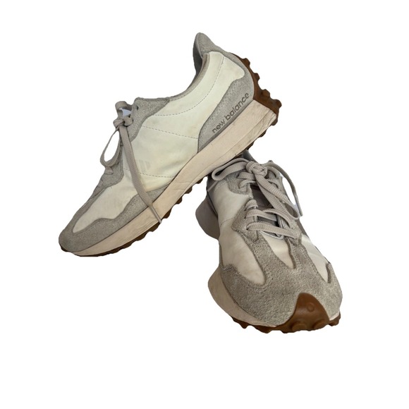 New Balance 327 Sneaker Shoe US 10W/8.5M Khaki Cream Running Athleisure Active - Picture 2 of 10